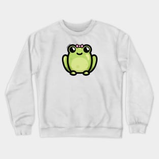 Chonky Frog - Green (Pink Bow) Crewneck Sweatshirt